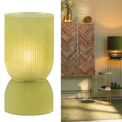 Straluma Landelijke Light and Living tafellamp olijfgroen op batterijen Phoebe><noscript><img width=