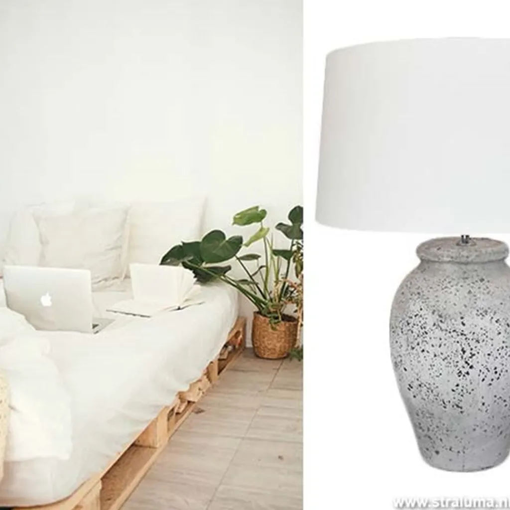 Straluma Landelijke stenen lampvoet Vulsini 50 cm> Lampenvoeten|Light and Living