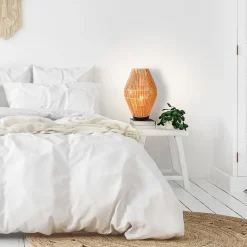 Straluma Landelijke tafellamp papier naturel met zwart><noscript><img width=