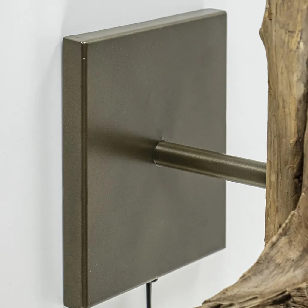 Straluma Landelijke wandlamp Bluma hout exclusief kap> Lampenvoeten|Light and Living