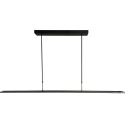 Straluma Langwerpige LED hanglamp zwart met smoke glas 170 cm> Hanglampen|Eettafellampen