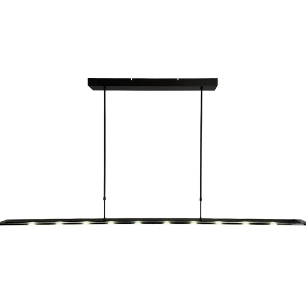 Straluma Langwerpige LED hanglamp zwart met smoke glas 170 cm> Hanglampen|Eettafellampen