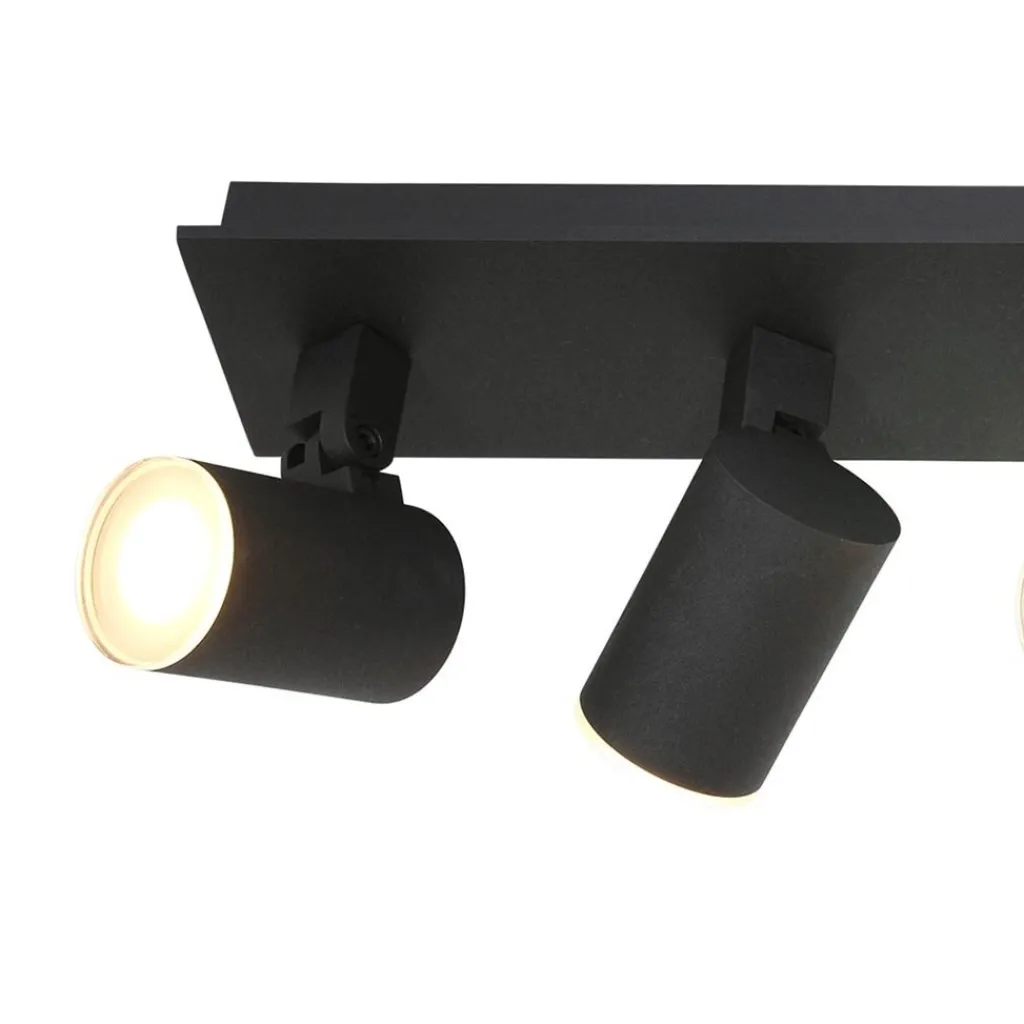 Straluma Langwerpige LED opbouwspot zwart 4-lichts> Plafondlampen|Opbouwspots