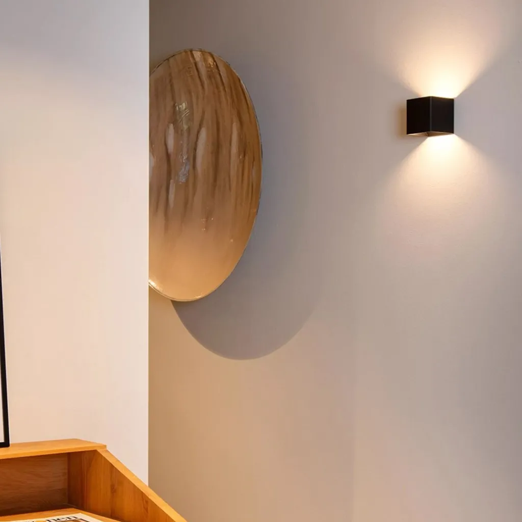 Straluma LED buitenlamp oplaadbaar zwart vierkant> Wandlampen|Buitenlampen