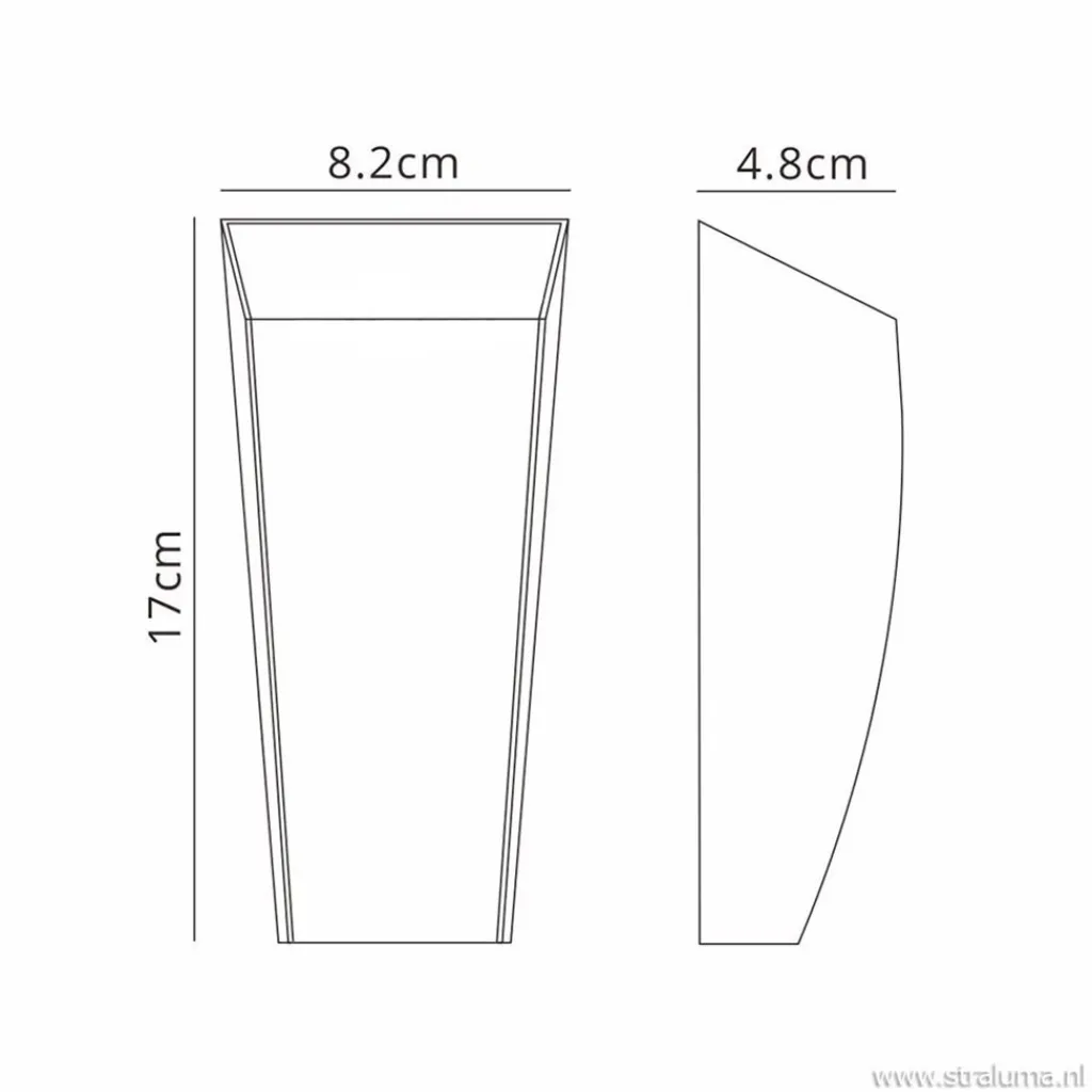 Straluma LED buitenlamp up+down wit aluminium IP54> Wandlampen|Buitenlampen