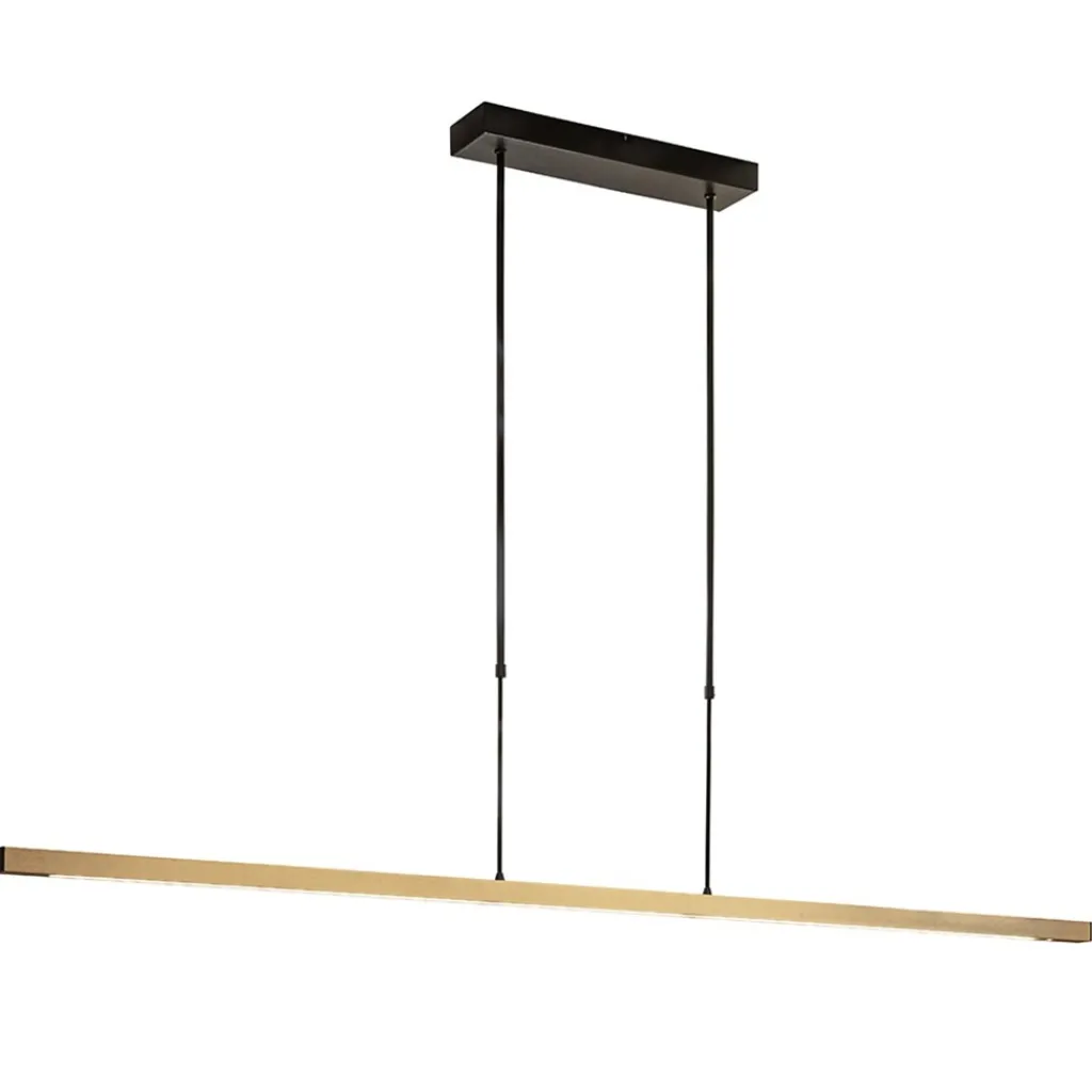 Straluma LED hanglamp aluminium mat zwart met mat goud dimbaar> Hanglampen|Eettafellampen