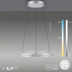 Straluma LED hanglamp aluminium met E-Lift functie> Hanglampen|Eettafellampen