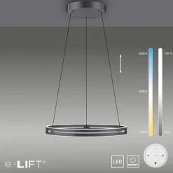 Straluma LED hanglamp grijs met E-Lift functie> Hanglampen|Eettafellampen