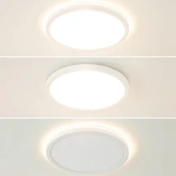 Straluma LED plafondlamp met 3 licht opties wit IP44></noscript> Wandlampen|Plafondlampen