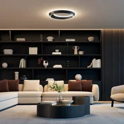 Straluma LED plafondlamp Tidal mat zwart></noscript> Plafondlampen|LED Plafondlampen