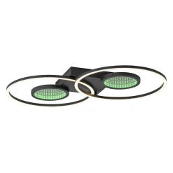 Straluma LED plafondlamp zwart ringen met RGB en memory> Plafondlampen|LED Plafondlampen