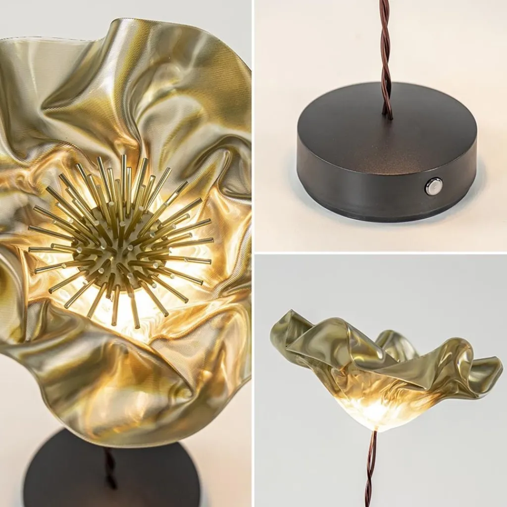 Straluma LED tafellamp Lafleur op battrij velvet> Tafellampen|LED Tafellampen