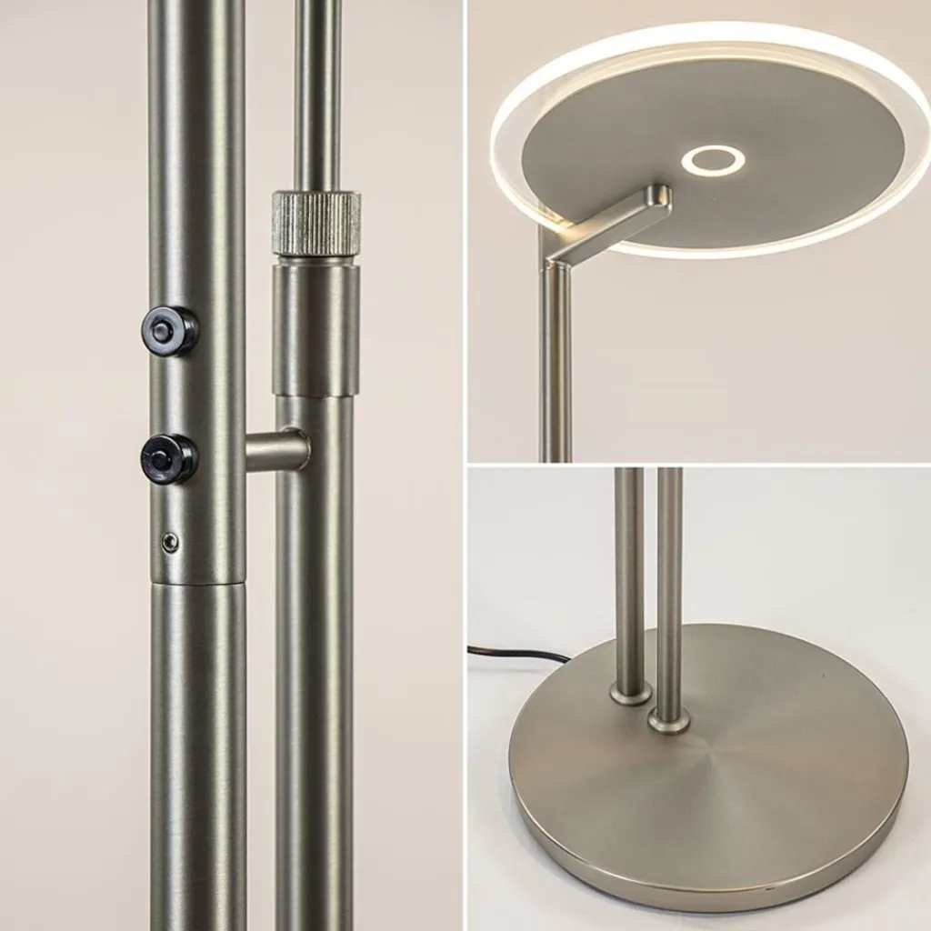 Straluma LED vloerlamp staal met uplighter en helder glas> Vloerlampen|Leeslampen