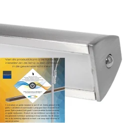 Straluma LED wandlamp schilderij geborsteld staal dimbaar><noscript><img width=