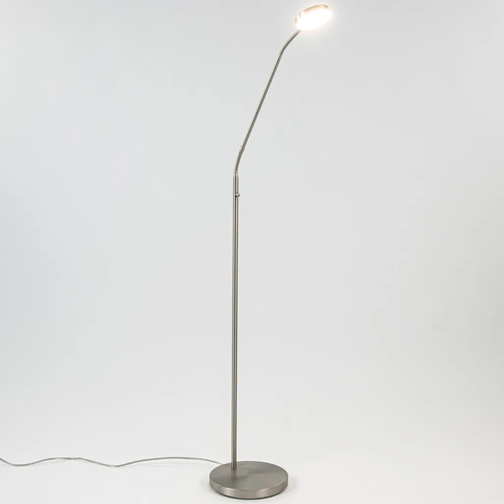 Straluma Leeslamp Denia Flex nikkel dim-to-warm> Vloerlampen|Leeslampen