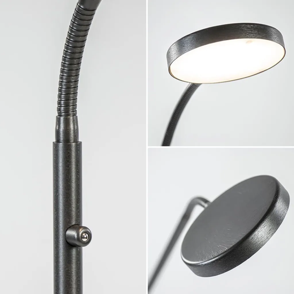 Straluma Leeslamp Denia Flex zwart dim-to-warm> Vloerlampen|Leeslampen