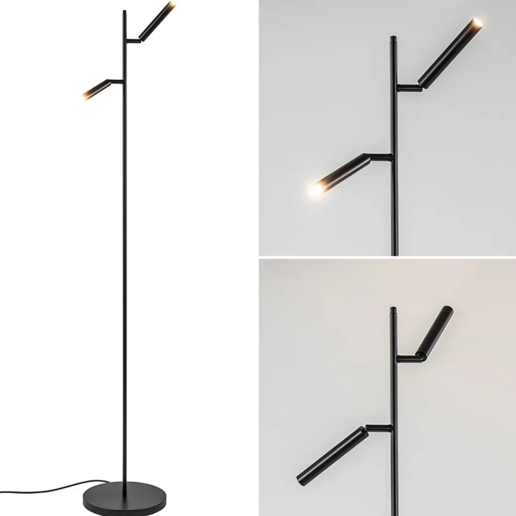 Straluma Leeslamp Flute 2l zwart dim-to-warm> Vloerlampen|Leeslampen