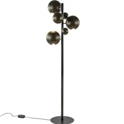 Straluma 3-Lichts design vloerlamp zwart met platinum bollen> Vloerlampen|Design Verlichting