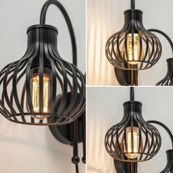 Straluma 2-Lichts draad wandlamp mat zwart></noscript> Draadlampen|Woonkamerlampen