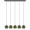Straluma 5-Lichts eettafelhanglamp gold gradient glas> Eettafellampen|Keukenverlichting