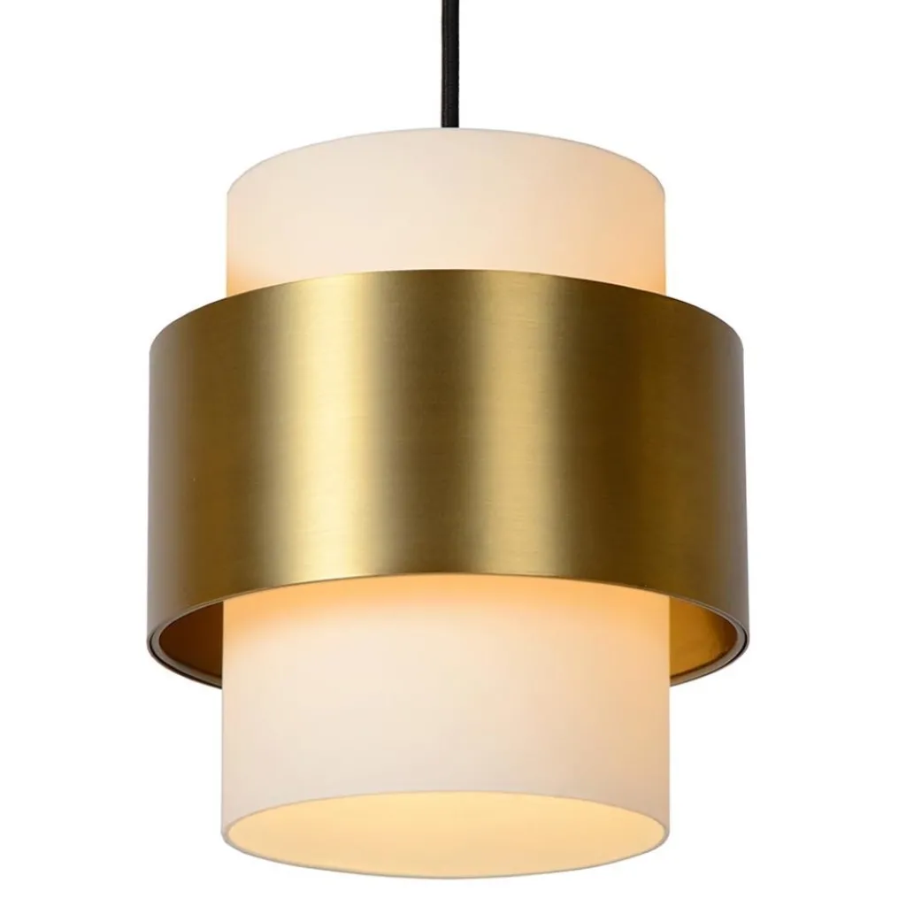 Straluma 3-Lichts eettafelhanglamp mat goud met opaal glas> Eettafellampen|Keukenverlichting