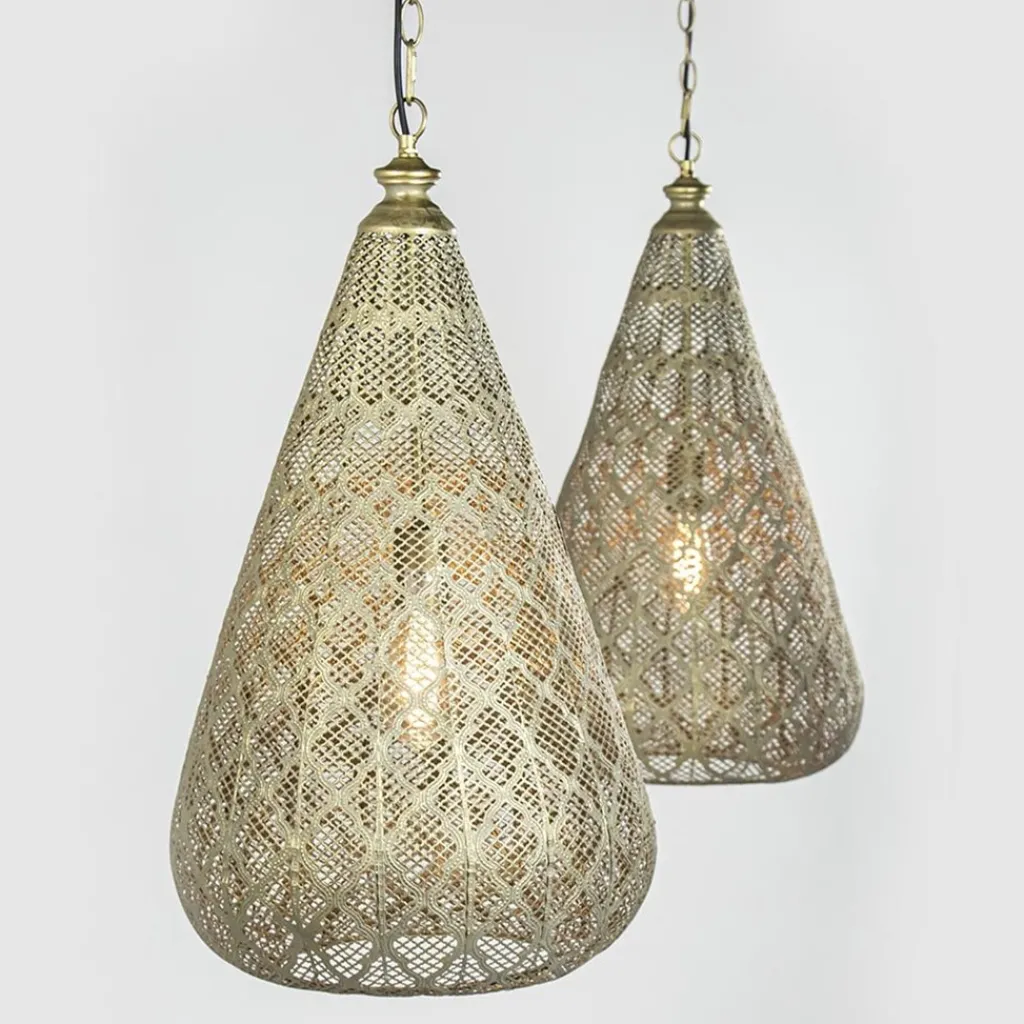 Straluma 2-Lichts eettafelhanglamp mat goud/zwart oriental> Eettafellampen|Keukenverlichting