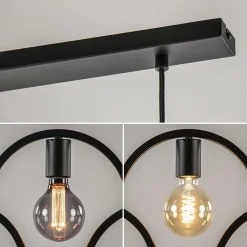 Straluma 5-Lichts eettafelhanglamp ringen mat zwart></noscript> Eettafellampen|Eetkamerverlichting