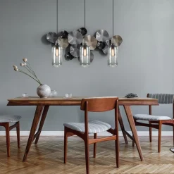 Straluma 3-Lichts eettafelhanglamp smoke glas cilinder><noscript><img width=