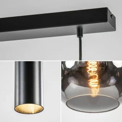 Straluma 5-Lichts hanglamp cilinders en smoke glas></noscript> Hanglampen|Eettafellampen
