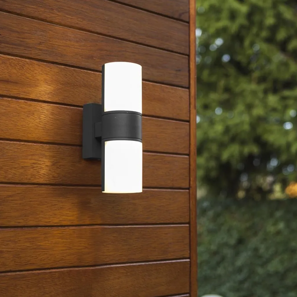 Straluma 2-Lichts LED buitenlamp verstelbaar zwart aluminium> Wandlampen|Buitenlampen