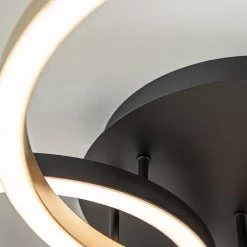 Straluma 3-Lichts LED plafondlamp zwart/goud 3-standen dimbaar></noscript> Plafondlampen|LED Plafondlampen