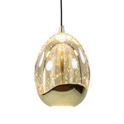 Straluma 8-Lichts ovale hanglamp eggs zwart/goud><noscript><img width=