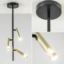 Straluma 3-Lichts plafondlamp G9 zwart met goud><noscript><img width=