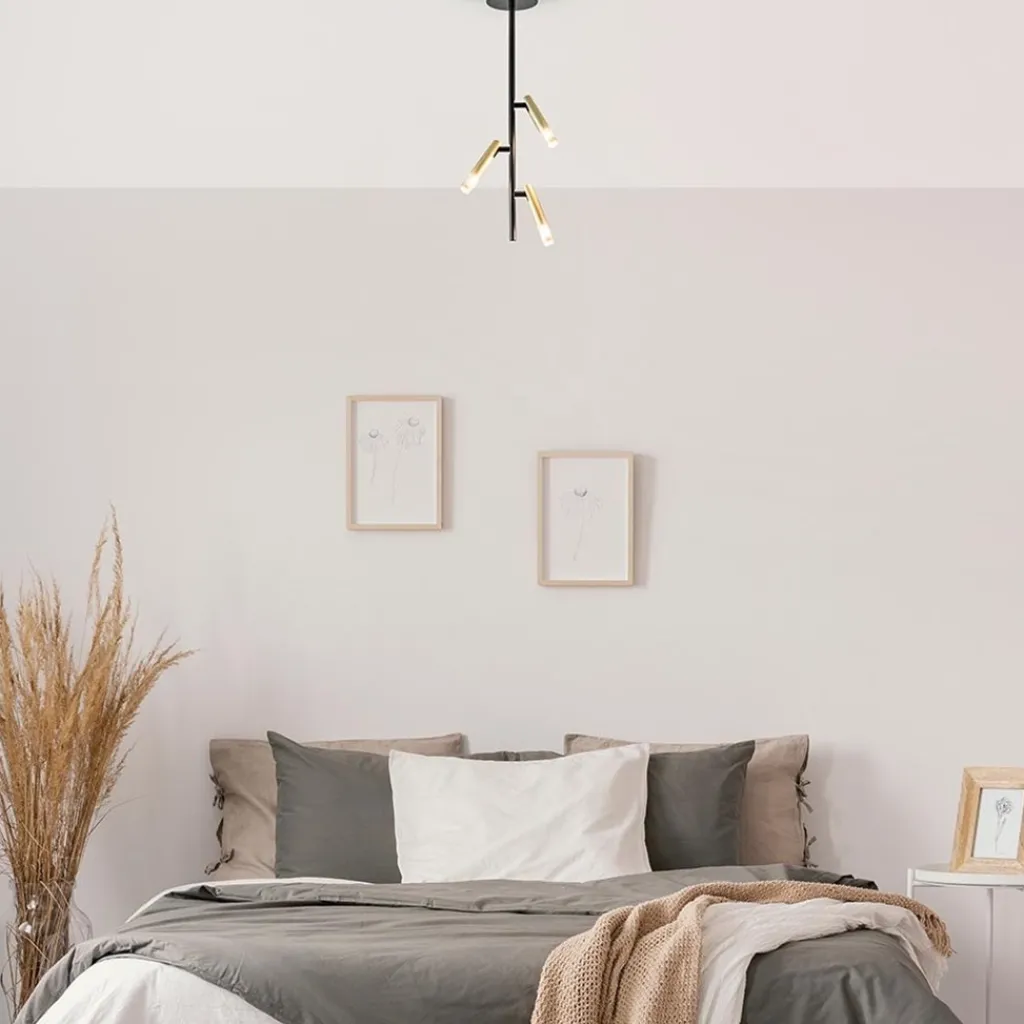 Straluma 3-Lichts plafondlamp G9 zwart met goud> Halverlichting|Keukenverlichting