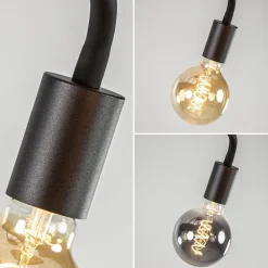 Straluma 5-Lichts plafondlamp mat zwart met flexibele armen></noscript> Halverlichting|Plafondlampen