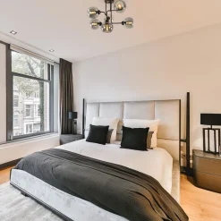 Straluma 6-Lichts plafondlamp zwart met smoke glazen bollen><noscript><img width=