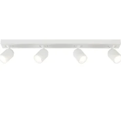 Straluma 4-Lichts plafondspot balk wit metaal> Opbouwspots|Woonkamerlampen