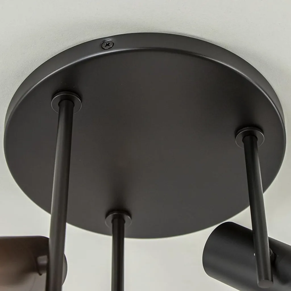 Straluma 3-Lichts plafondspot rond zwart GU10 mini> Opbouwspots|Woonkamerlampen