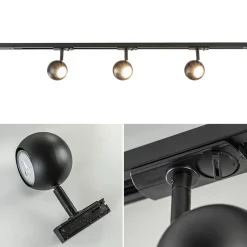 Straluma 3-Lichts railsysteem 1-fase met verstelbare ronde spots></noscript> Opbouwspots|Keukenverlichting