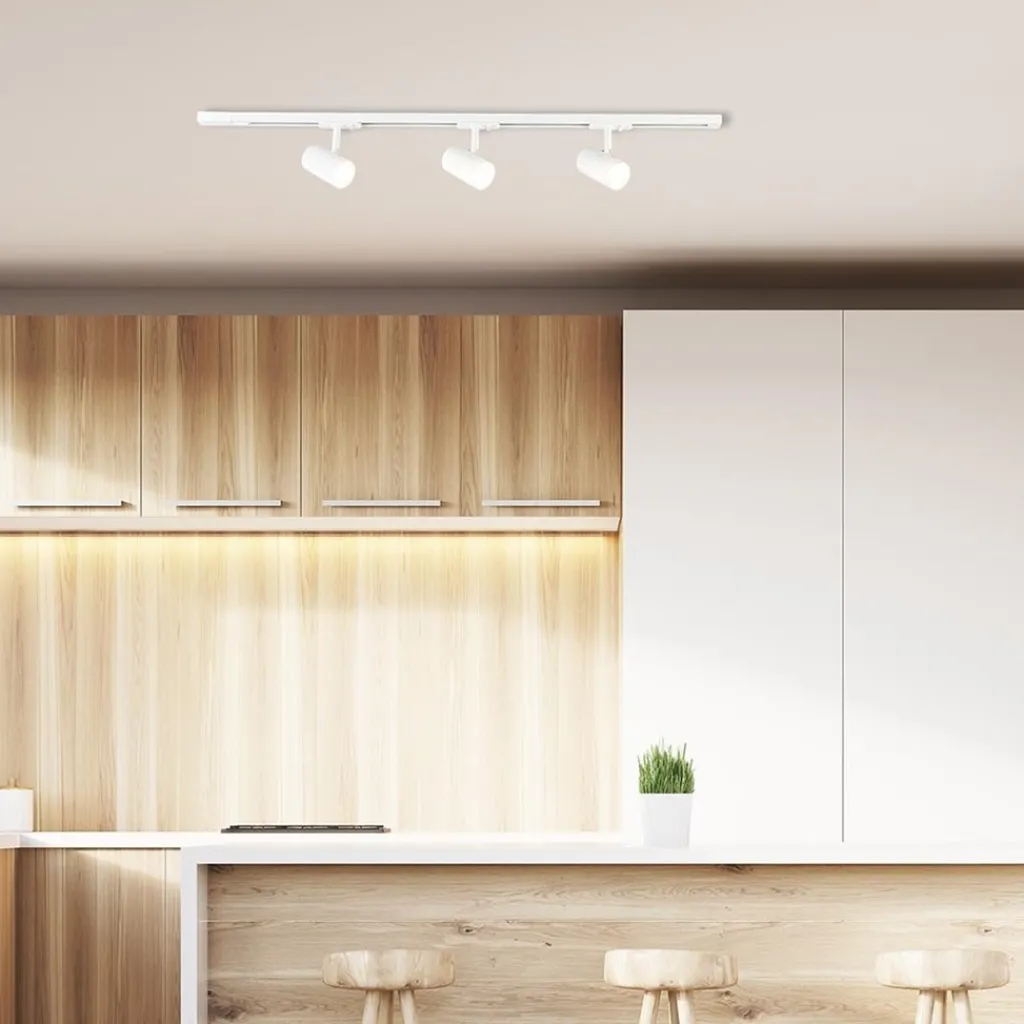 Straluma 3-Lichts railsysteem wit 1-fase> Opbouwspots|Keukenverlichting