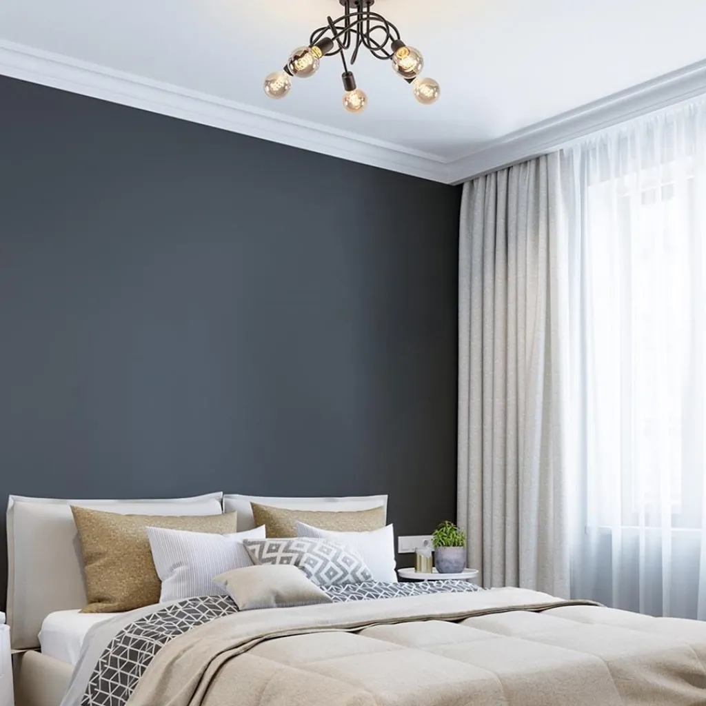 Straluma 5-Lichts retro plafondlamp mat zwart> Plafondlampen|Landelijke Verlichting