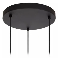 Straluma 3-Lichts ronde hanglamp mat zwarte glazen kappen><noscript><img width=