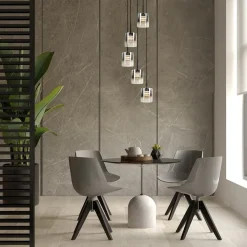 Straluma 5-Lichts ronde hanglamp zwart met titanium/helder glas><noscript><img width=