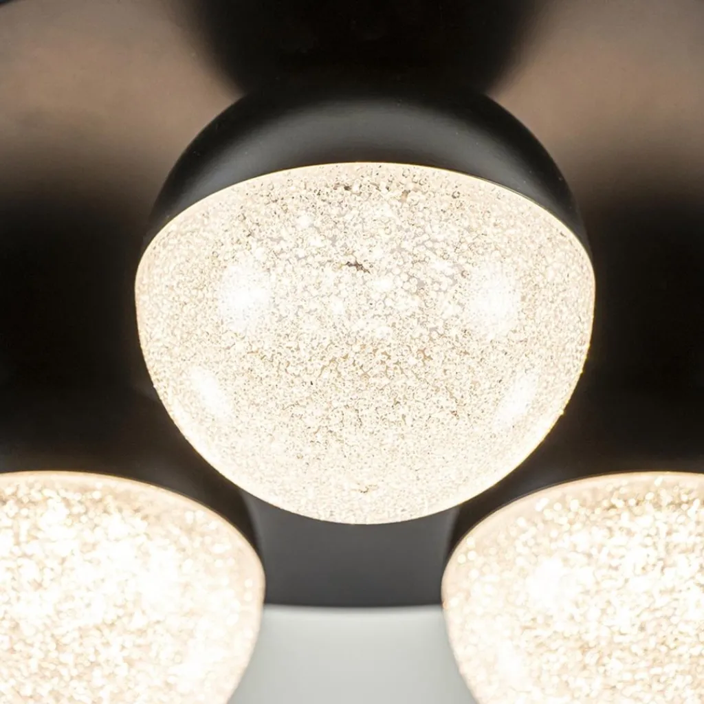 Straluma 3-Lichts ronde LED plafondlamp zwart 3-standen dimbaar> Plafondlampen|Halverlichting