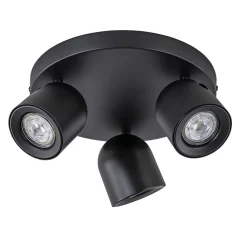Straluma 3-Lichts ronde opbouwspot zwart verstelbaar> Plafondlampen|Opbouwspots