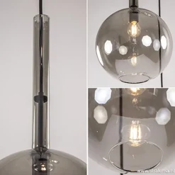 Straluma 3-Lichts videlamp smoke glas met zwart><noscript><img width=