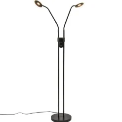 Straluma 2-Lichts vloer/leeslamp zwart met dimbaar LED> Vloerlampen|Leeslampen
