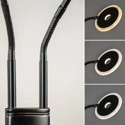 Straluma 2-Lichts vloer/leeslamp zwart met dimbaar LED></noscript> Vloerlampen|Leeslampen