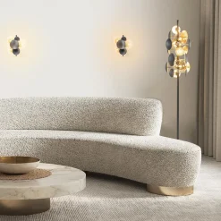 Straluma 3-Lichts wandlamp grijs/goud met amber glas><noscript><img width=