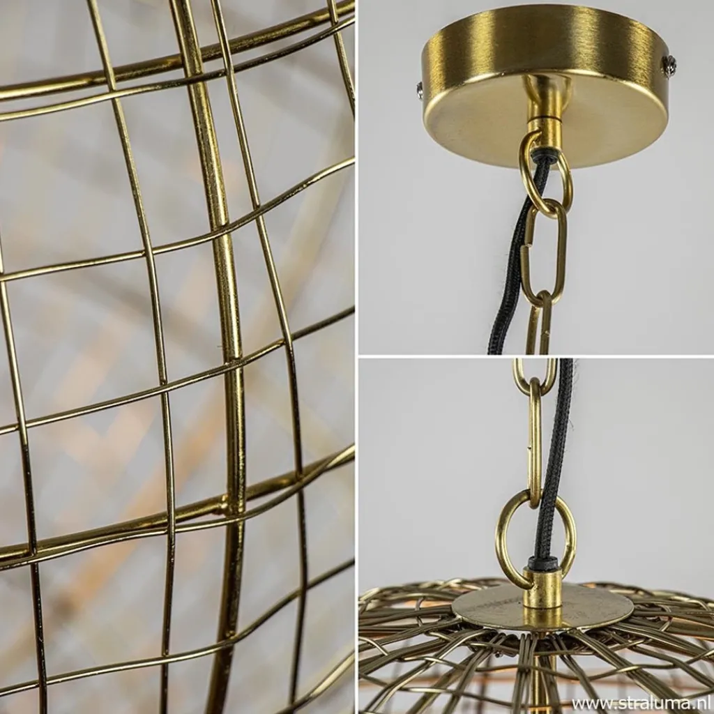 Straluma Light & Living hanglamp Mirana goud> Eettafellampen|Draadlampen